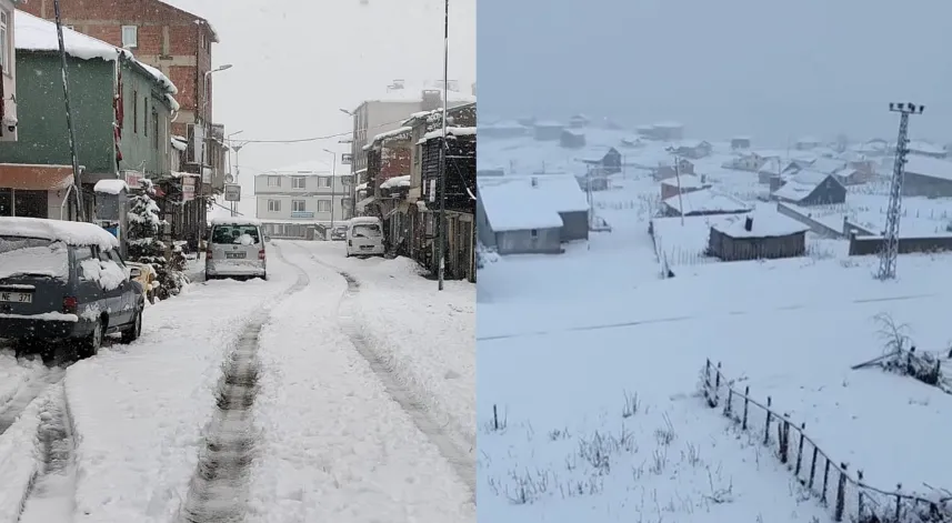 Giresun yaylaları beyaza büründü