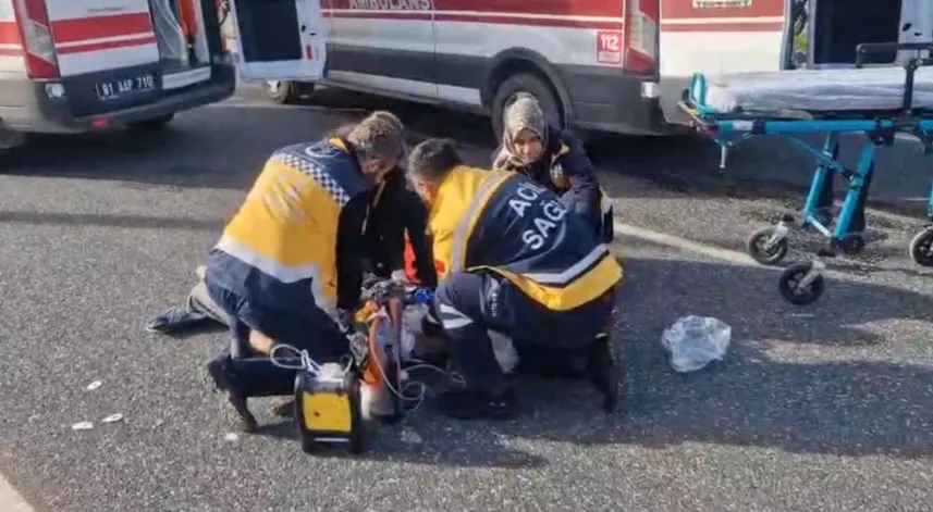 Taksinin çarptığı yaya öldü