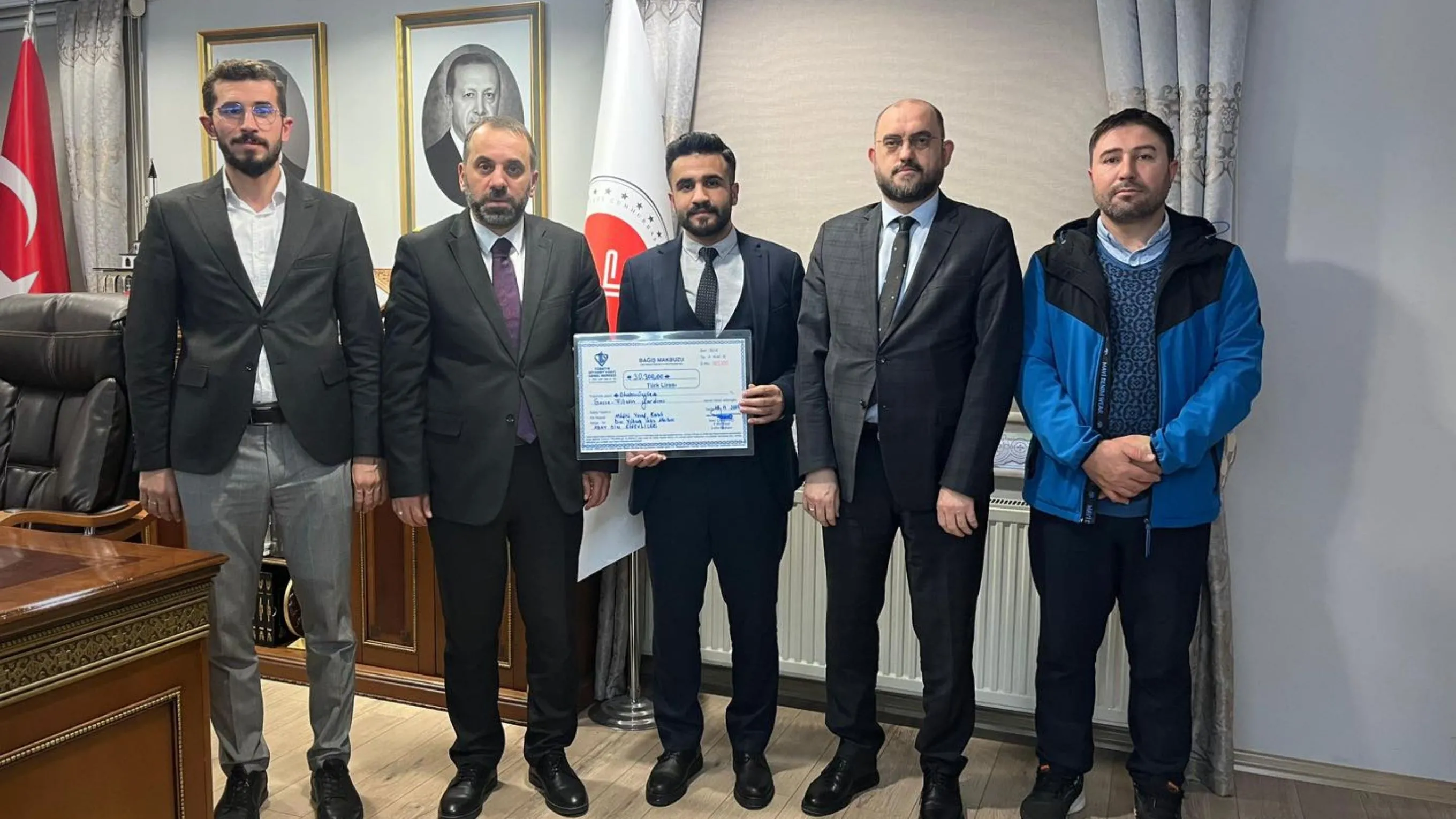 Rize'de aday din görevlillerinden Gazze'ye destek