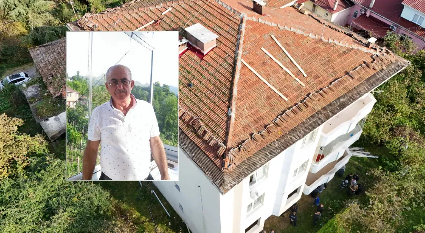 Trabzon'da 4 katlı binanın çatı katından düşen inşaat ustası öldü