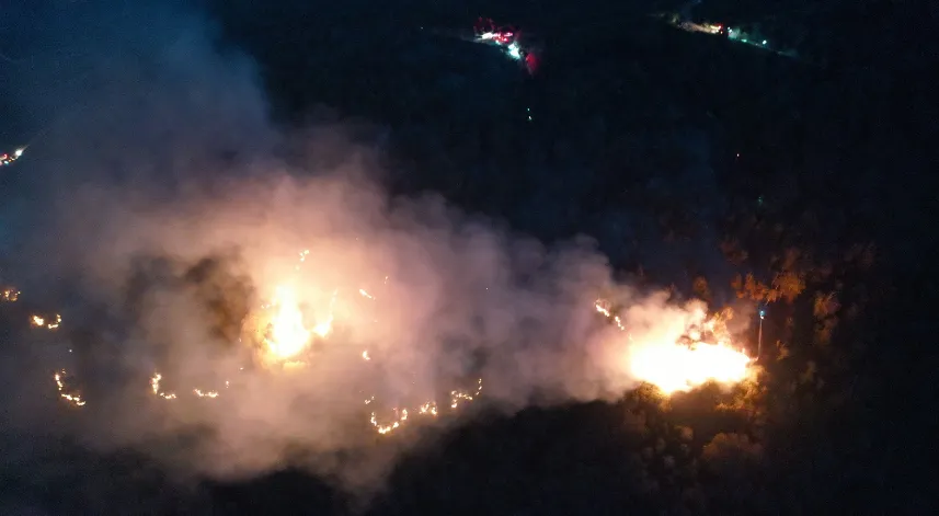 Artvin'de örtü yangınına müdahale ediliyor