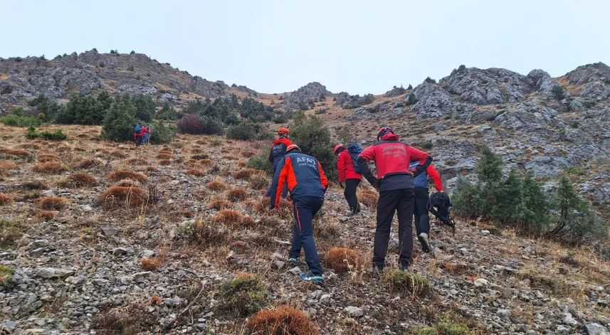 Kayalıklarda mahsur kalan 11 keçi 3 saatlik operasyonla kurtarıldı