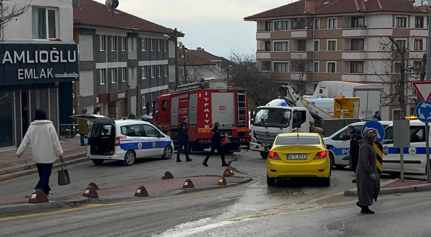 İş merkezinin kazan dairesinde çıkan yangın büyümeden söndürüldü