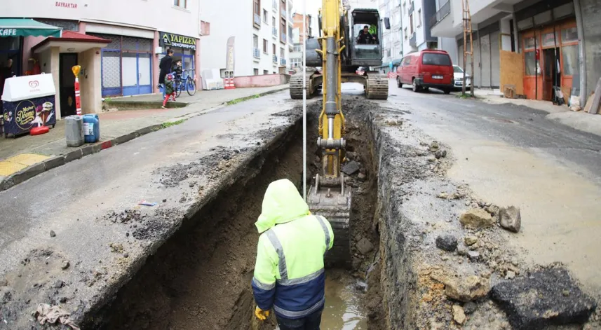 Trabzon'da yağmur suyu altyapısını güçlendirmek için çalışma yapılıyor