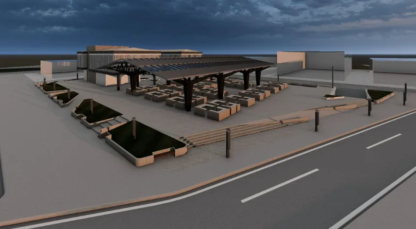 Trabzon'un Of ilçesinde pazar ve otopark projesi hayata geçirilecek.