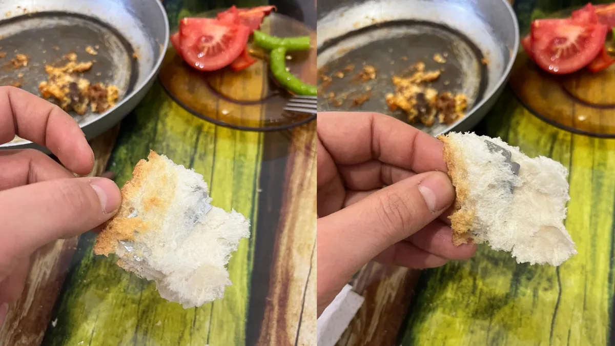 Ekmeğin içinden çıkanı görünce şok oldu