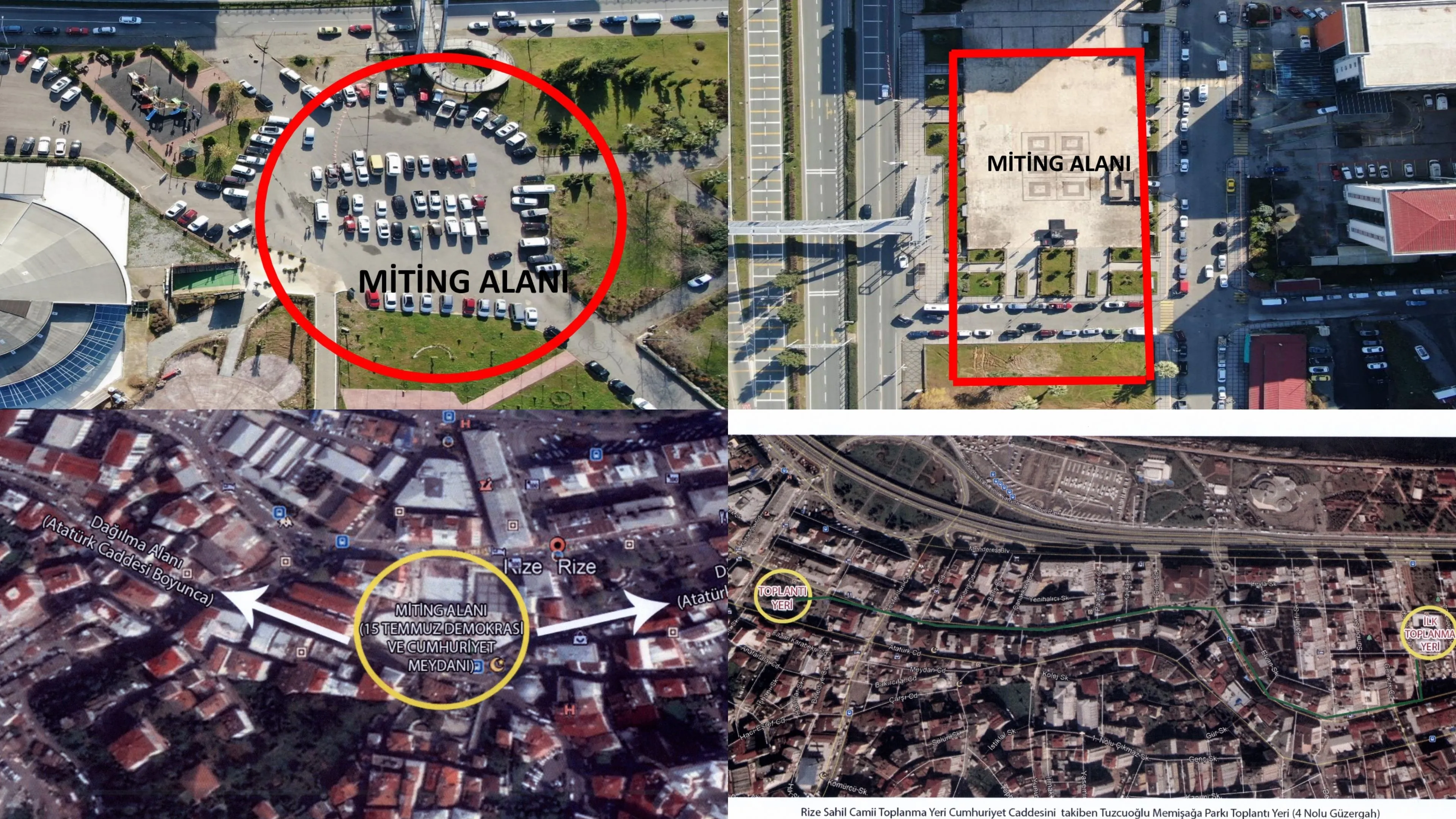 Rize'de toplantı, gösteri, yürüyüş ve miting alanları belirlendi