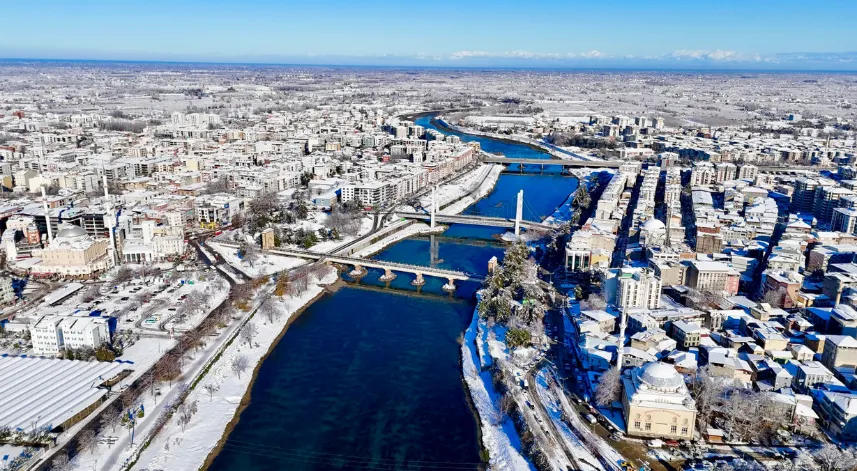 Samsun’dan kartpostallık kar manzarası