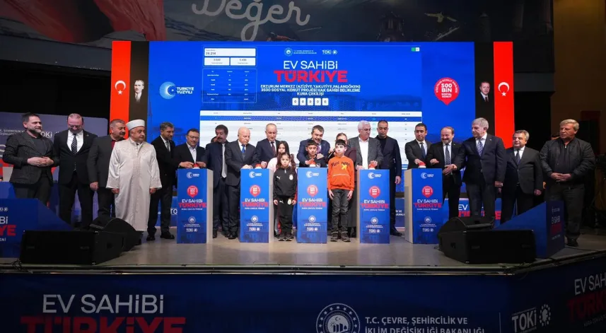 Erzurum’da TOKİ kuraları çekildi