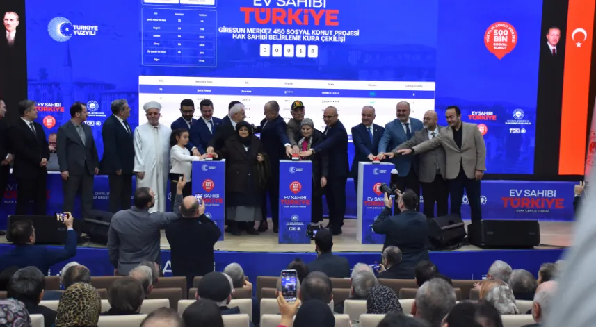 Giresun'da Yüzyılın Konut Projesi kapsamında yapılacak konutların hak sahipleri kurayla belirlendi