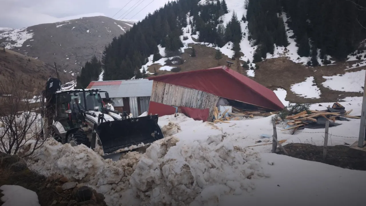 Ordu’da 2 bin 100 rakımlı obada evin üzerine çığ düştü
