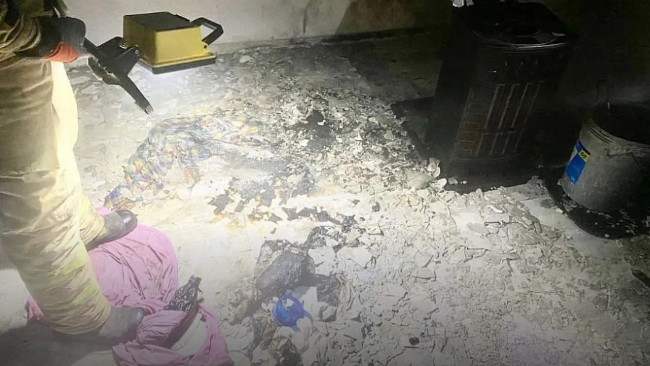 Sobadan çıkan kıvılcımlar, yangına neden oldu; 3 kişi hastaneye kaldırıldı