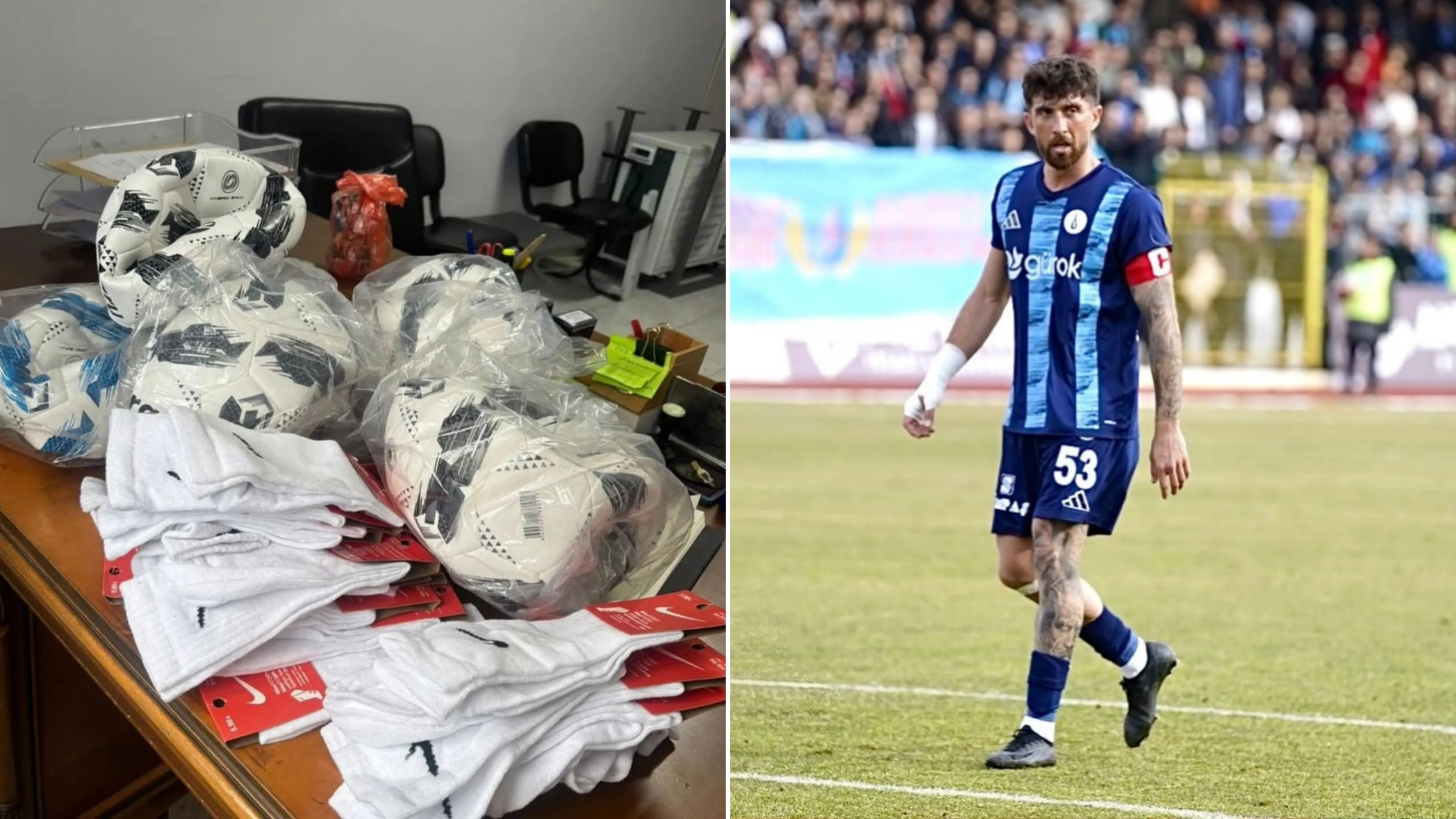 Kütahyaspor kaptanı Rizeli Ender Kılıç’tan anlamlı destek