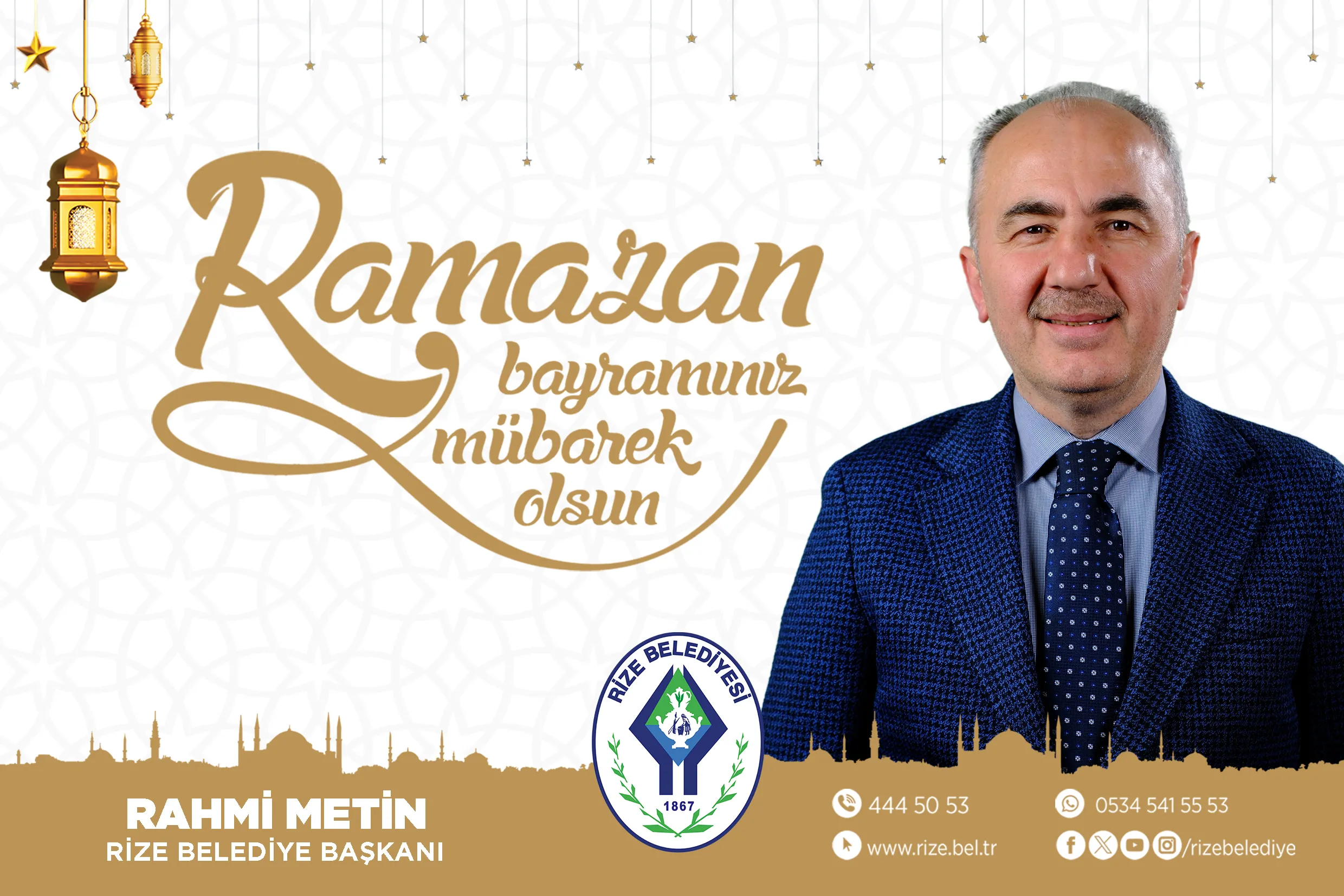 Rize Belediye Başkanı Rahmi Metin'den Ramazan Bayramı Mesajı