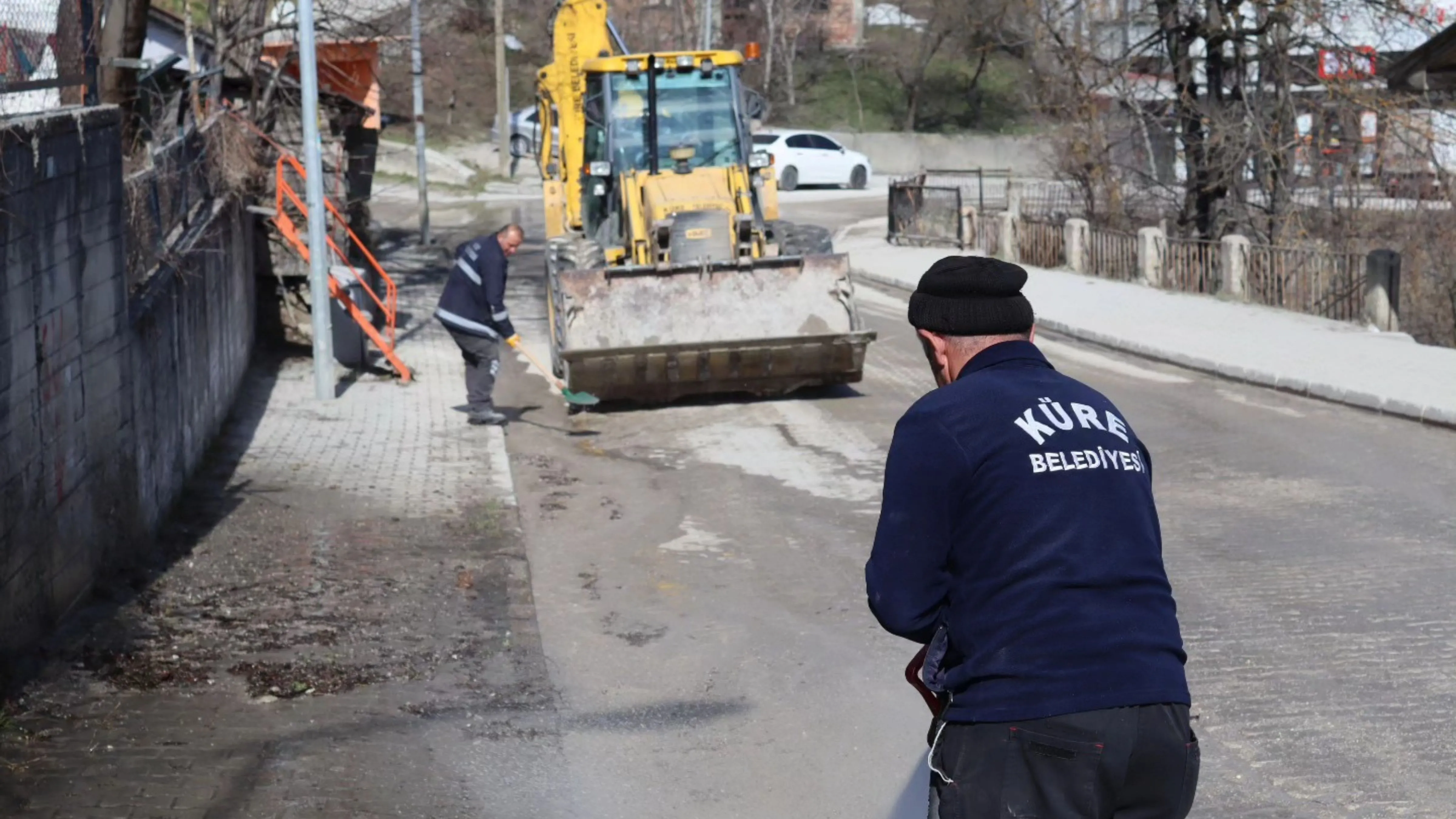 Küre'de cadde ve sokaklarda bayram temizliği yapıldı