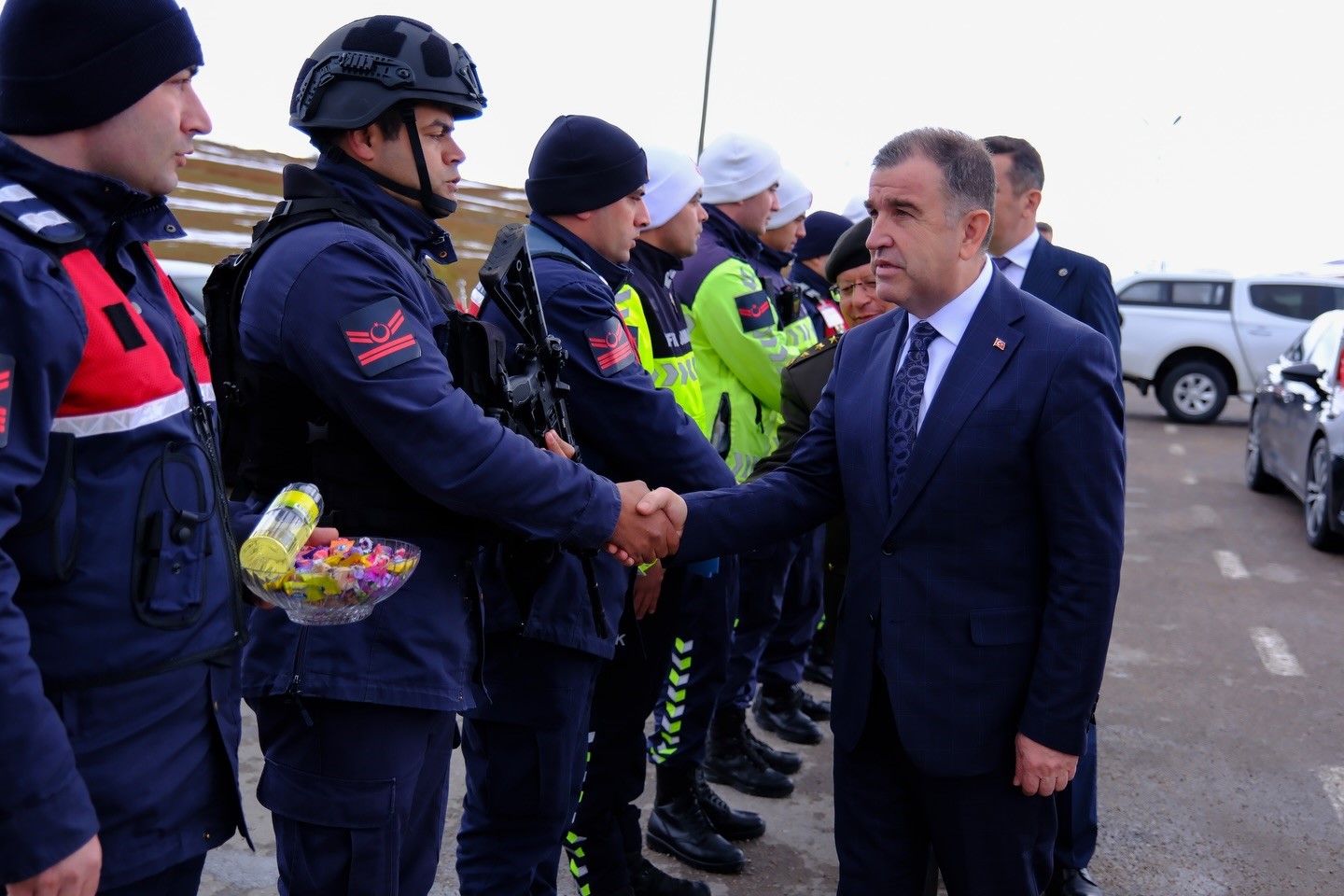 Bayburt’ta görev başındaki güvenlik güçlerinin bayramı kutlandı