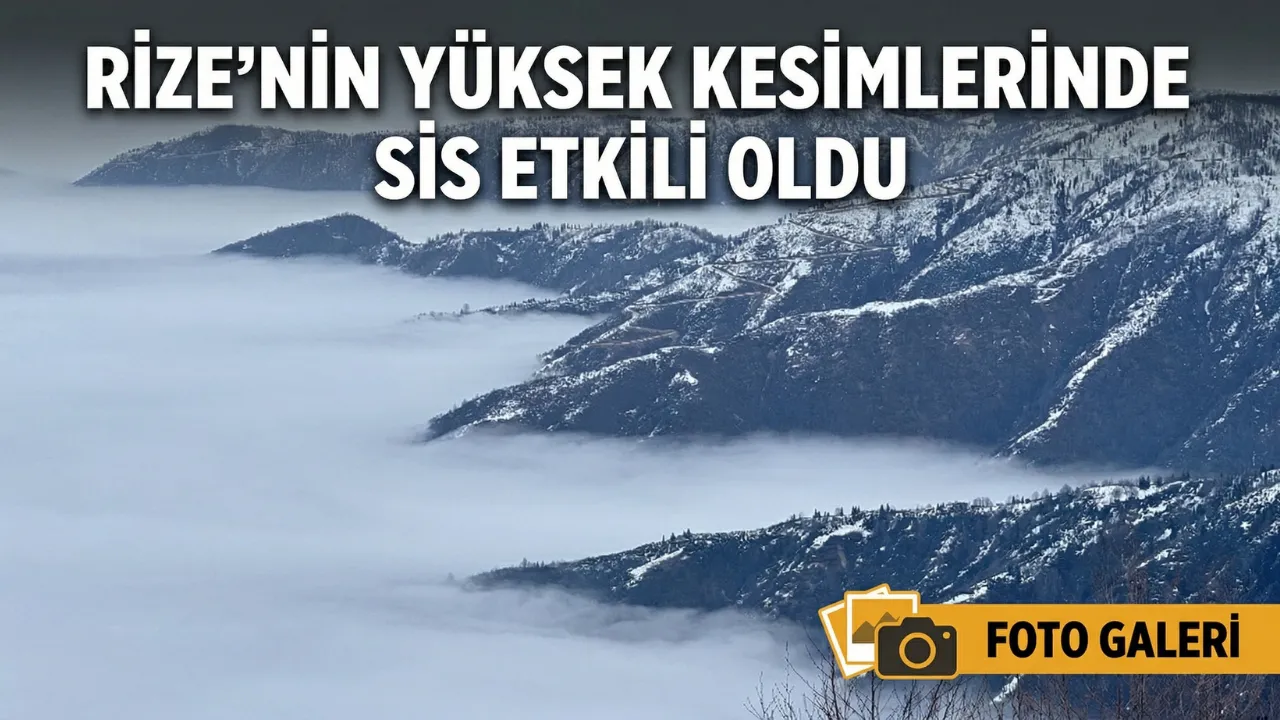 Rize'nin yüksek kesimlerinde sis etkili oldu