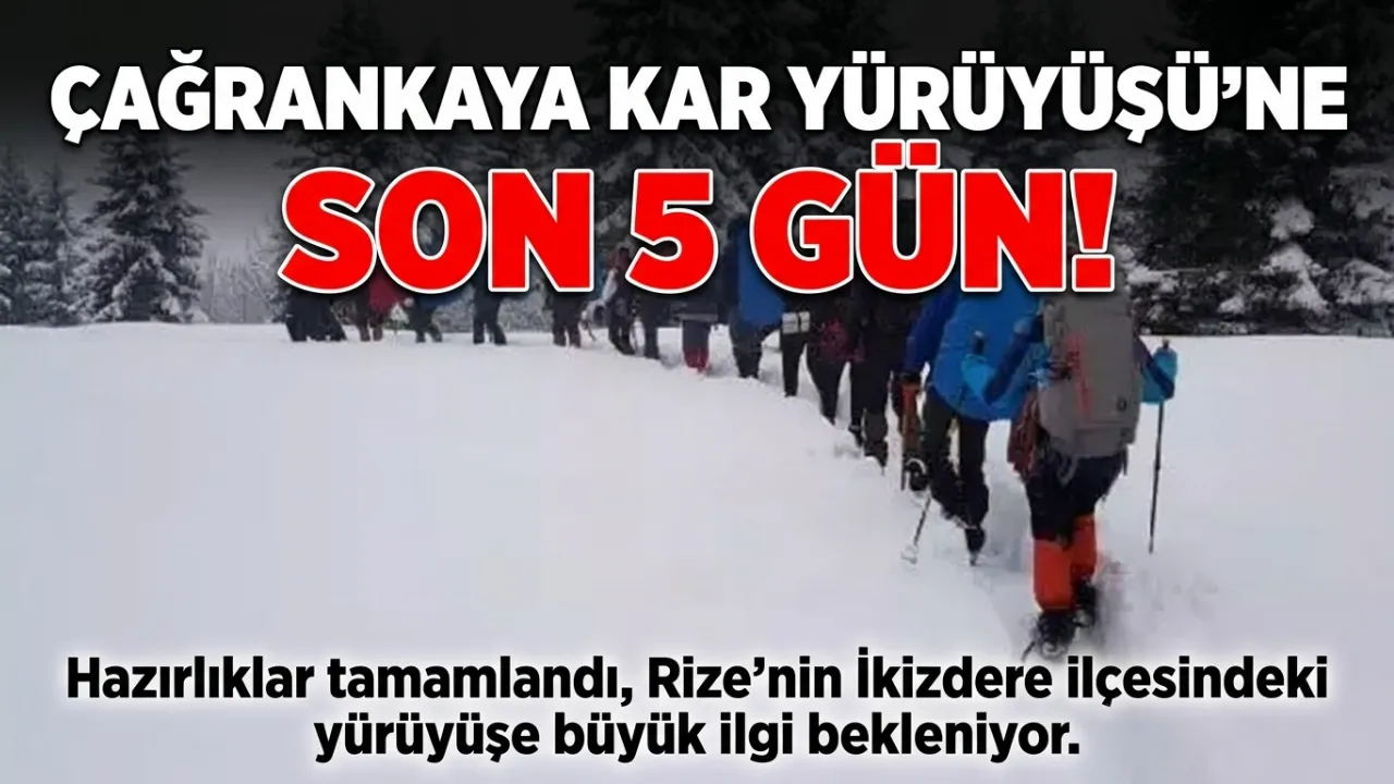 16. Çağrankaya Kar Yürüyüşü’ne Son 5 Gün!