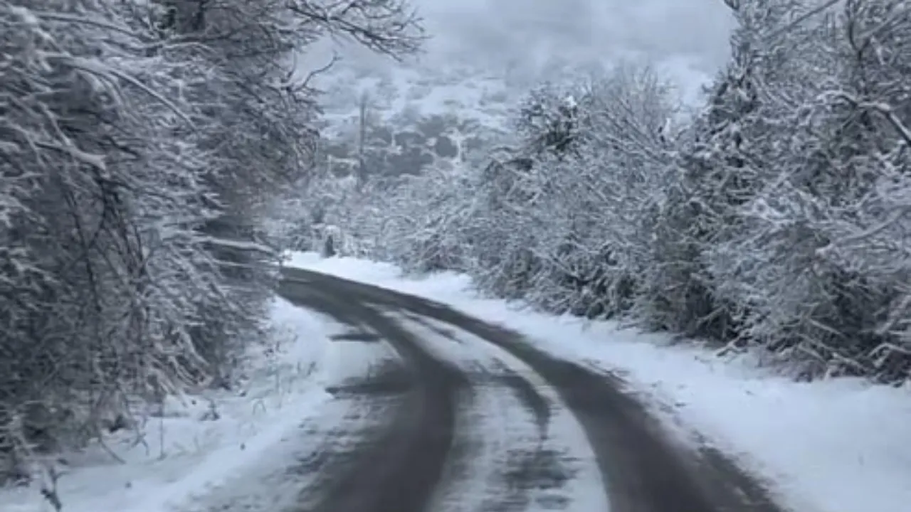 Gerede'de kar yağışı etkili oldu