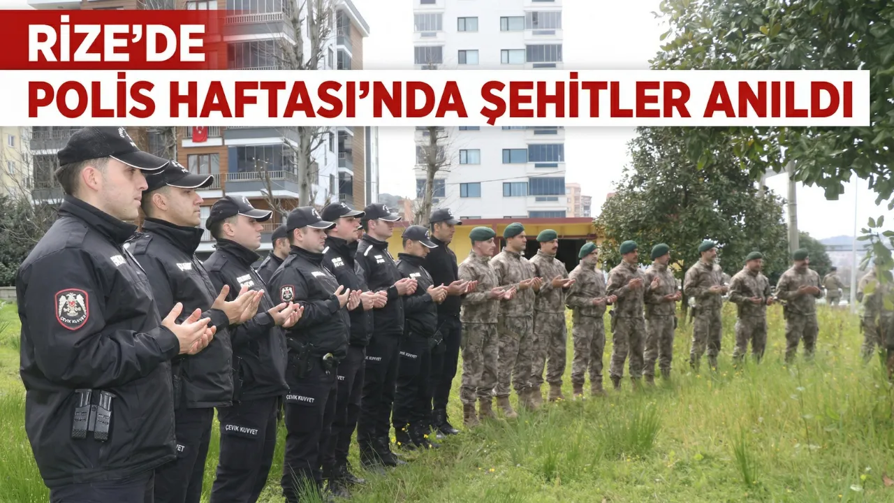 Rize'de Polis Haftası'nda şehitler anıldı