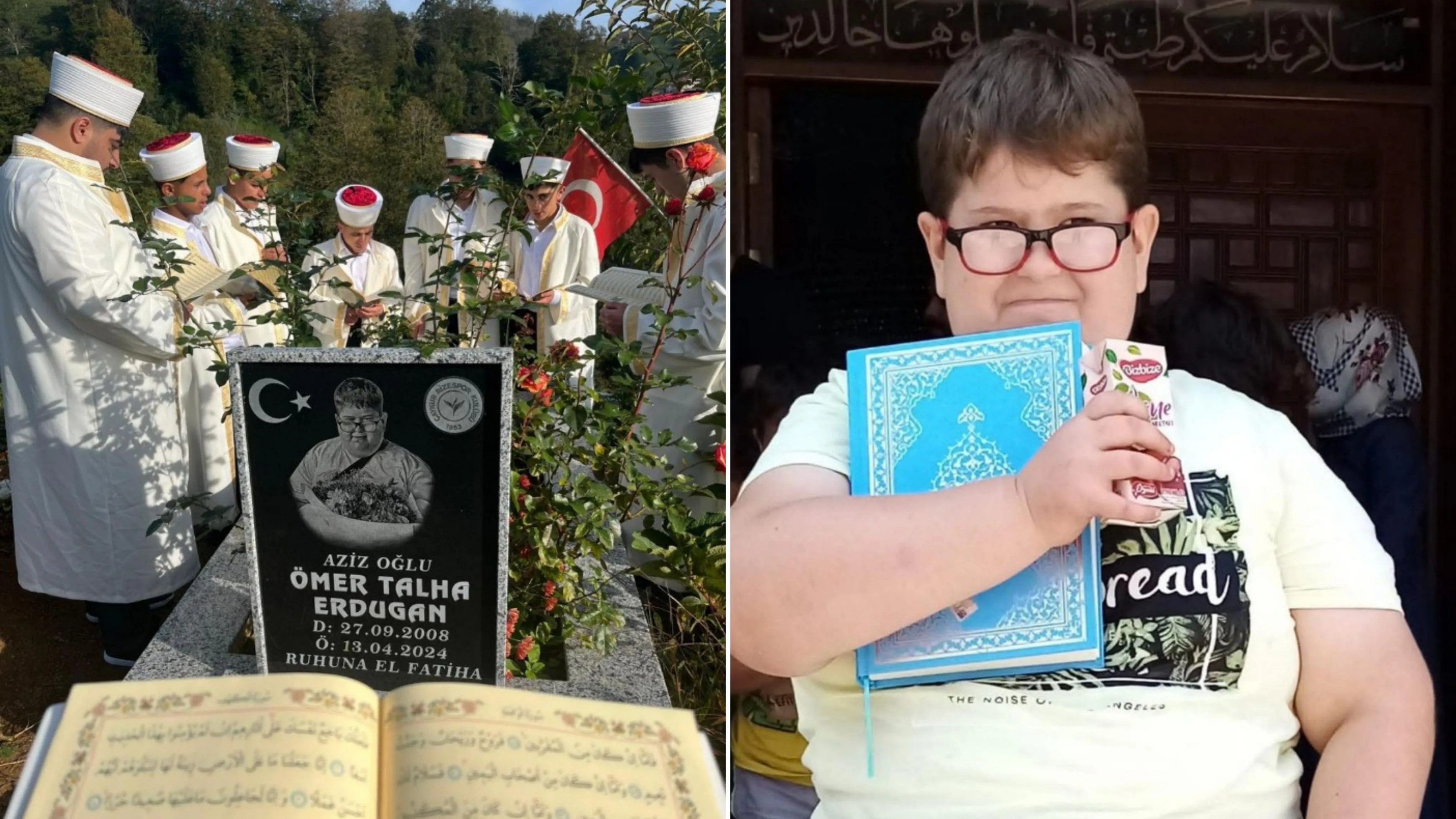 Rize'nin sevilen ismi Ömer Talha, mezarı başında anıldı